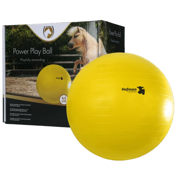 Żółta piłka do zabawy dla koni, 65 cm – Maximus Power Play Ball