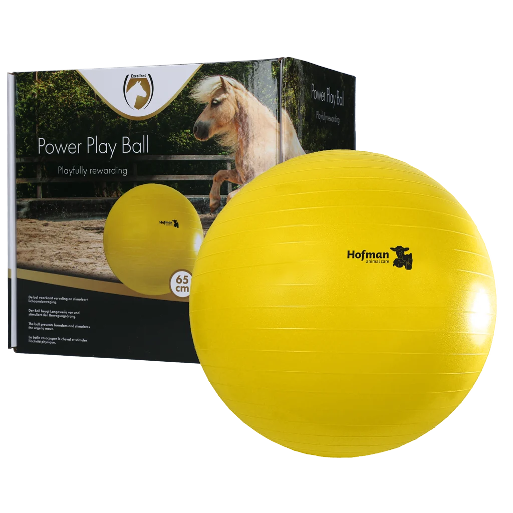Żółta piłka do zabawy dla koni, 65 cm – Maximus Power Play Ball - obrazek 1