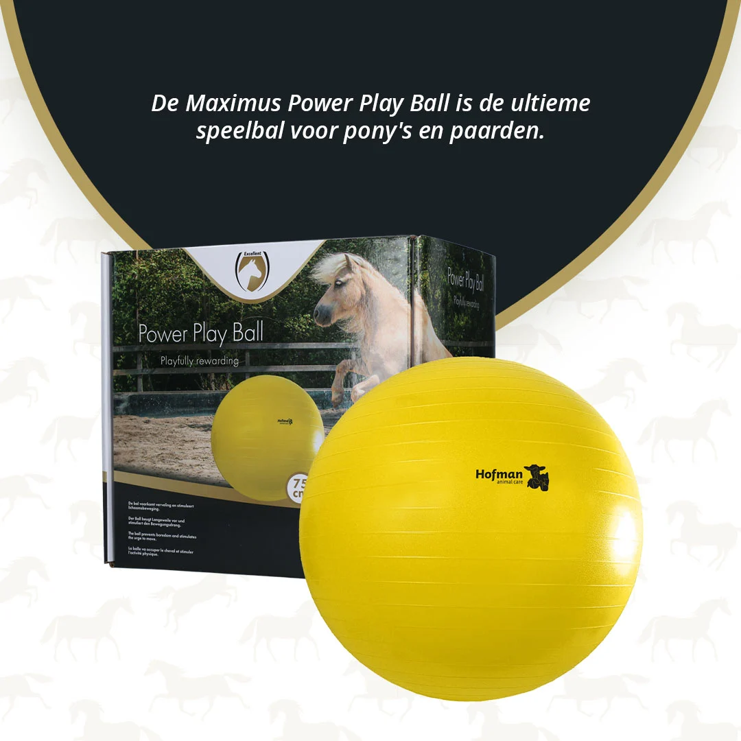 Piłka do zabawy dla koni, żółta, 75 cm – Maximus Power Play Ball - obrazek 3