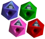 Kostka do zabawy z paszą dla koni z otworem na przysmaki 37 mm, zielona – Maximus Feed & Play Cube - obrazek 2