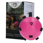 Piłka do zabawy dla konia z gumkami, 19 cm, różowa – Excellent Horse Fun Play Ball