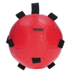 Piłka do zabawy dla konia z gumkami, 19 cm, czerwona – Excellent Horse Fun Play Ball - obrazek 2