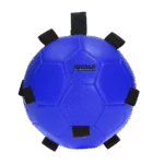 Piłka do zabawy dla konia z gumkami, 19 cm, niebieska – Excellent Horse Fun Play Ball - obrazek 2