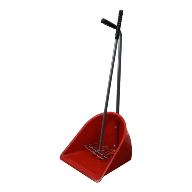 Zestaw Mestboy z szuflą do zbierania obornika 78 cm i grabiami 85 cm, czerwony