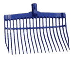 Plastikowe widły do obornika bez trzonka, niebieskie, 41 x 36 x 11 cm – Vplast