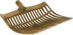 Plastikowe widły do obornika bez trzonka, złote, 41 x 36 x 11 cm – Vplast