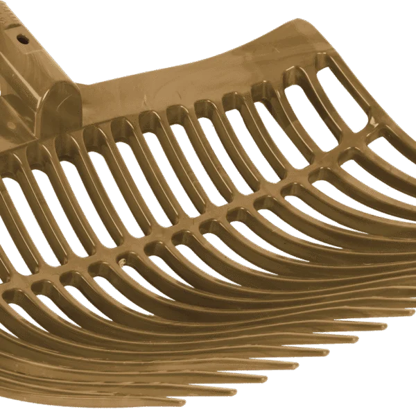 Plastikowe widły do obornika bez trzonka, złote, 41 x 36 x 11 cm – Vplast