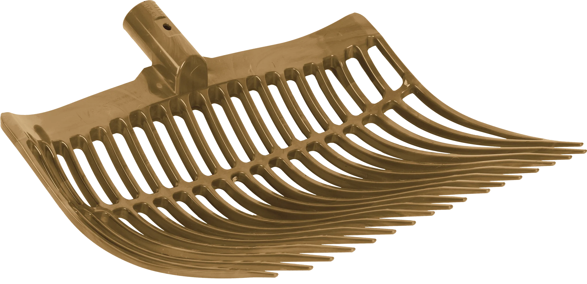Plastikowe widły do obornika bez trzonka, złote, 41 x 36 x 11 cm – Vplast - obrazek 1