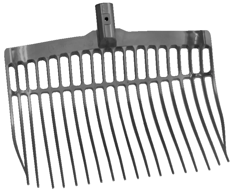 Plastikowe widły do obornika bez trzonka, szare, 41 x 36 x 11 cm – Vplast