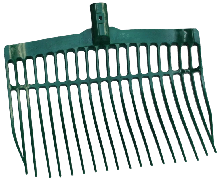 Widły do obornika z tworzywa sztucznego bez trzonka, zielone, 41 x 36 x 11 cm – Vplast