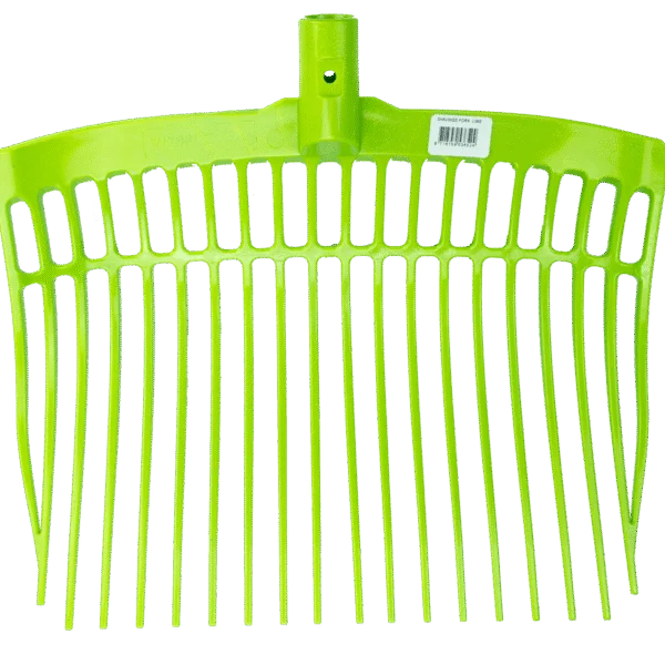 Plastikowe widły do obornika bez trzonka, limonkowozielone, 41 x 36 x 11 cm – Vplast