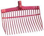 Plastikowe widły do obornika bez trzonka, różowe, 41 x 36 x 11 cm – Vplast