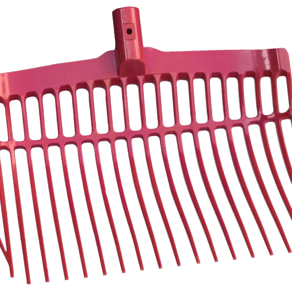 Plastikowe widły do obornika bez trzonka, różowe, 41 x 36 x 11 cm – Vplast
