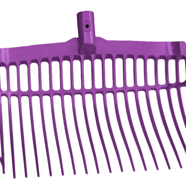 Widły do obornika z tworzywa sztucznego bez trzonka, fioletowe, 41 x 36 x 11 cm – Vplast