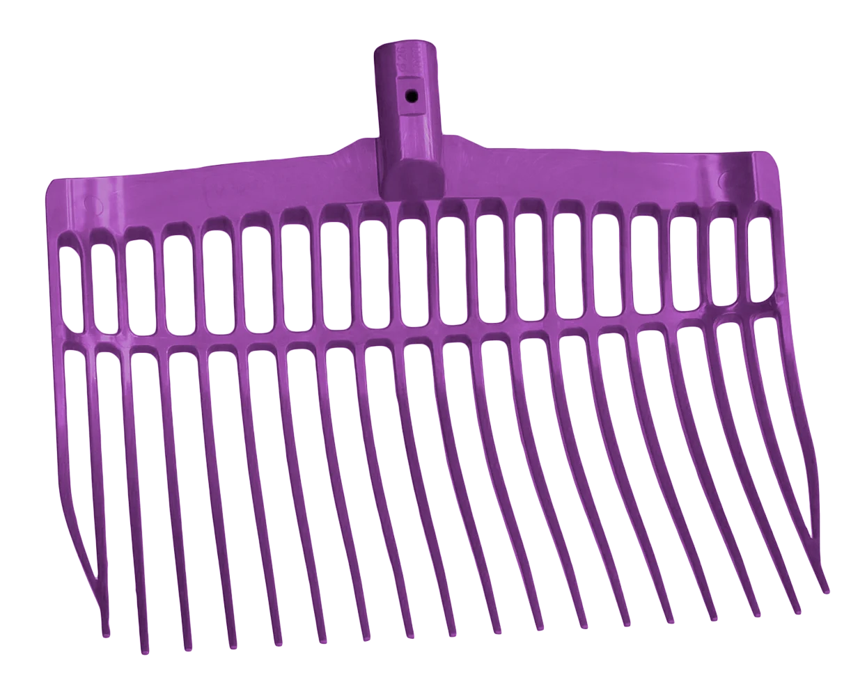 Widły do obornika z tworzywa sztucznego bez trzonka, fioletowe, 41 x 36 x 11 cm – Vplast - obrazek 1