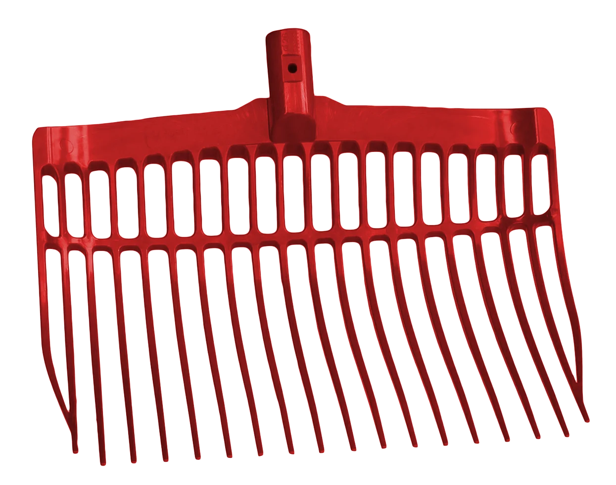 Plastikowe widły do obornika bez trzonka, czerwone, 41 x 36 x 11 cm – Vplast - obrazek 1
