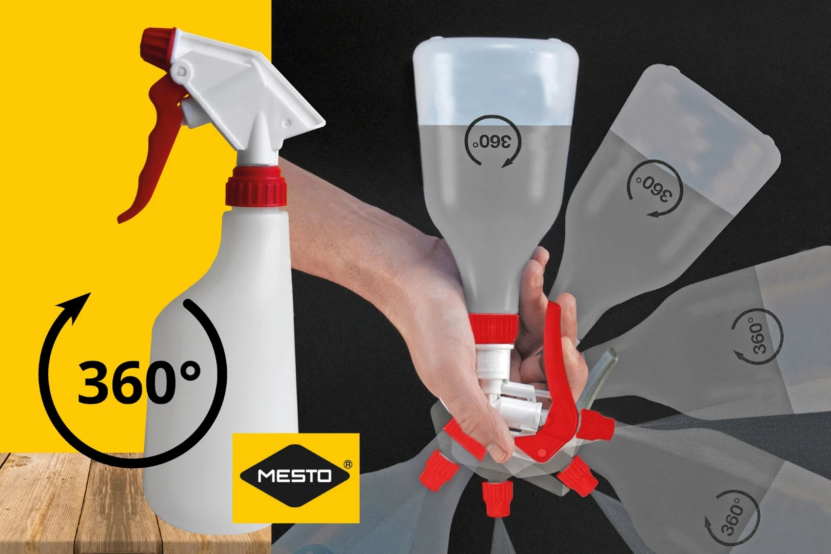Opryskiwacz ręczny 600 ml z funkcją 360° – Mesto Trigger Sprayer - obrazek 2