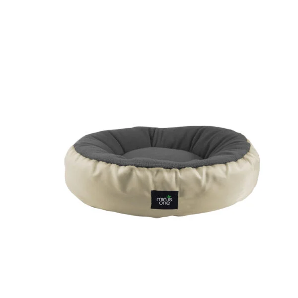 Legowisko dla psa z polarową powierzchnią do leżenia, szare, M – Minus One Snuggle Pet Bed