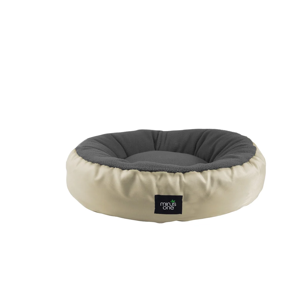 Legowisko dla psa z polarową powierzchnią do leżenia, szare, M – Minus One Snuggle Pet Bed - obrazek 1