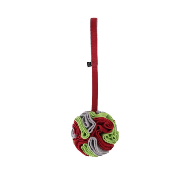 Zabawka do przeciągania dla psa z polaru i piłką – Minus One Fleece Dog Tug Toy Ball