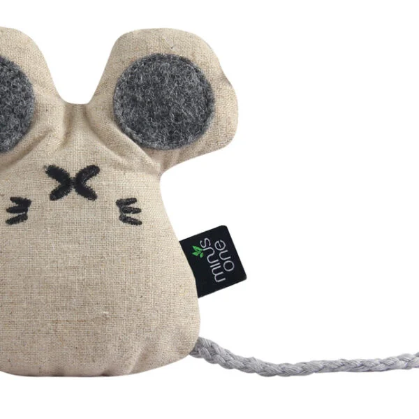 Zabawka dla kota w kształcie myszy z kocimiętką, 9 x 9,5 x 2,5 cm – Minus One Docile Buddy Cat Toy Mouse