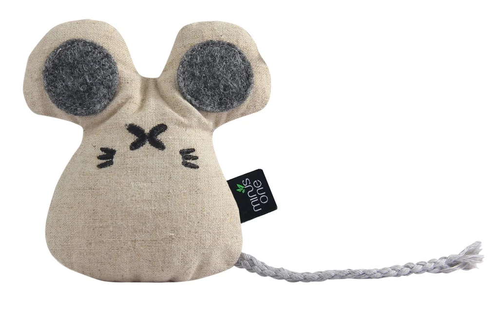 Zabawka dla kota w kształcie myszy z kocimiętką, 9 x 9,5 x 2,5 cm – Minus One Docile Buddy Cat Toy Mouse - obrazek 1