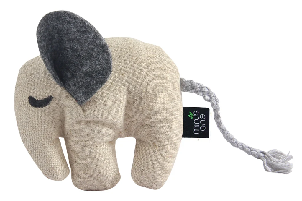 Zabawka dla kota w kształcie słonia z kocimiętką, 9,5 x 8,5 x 2,5 cm – Minus One Docile Buddy Cat Toy Elephant - obrazek 1