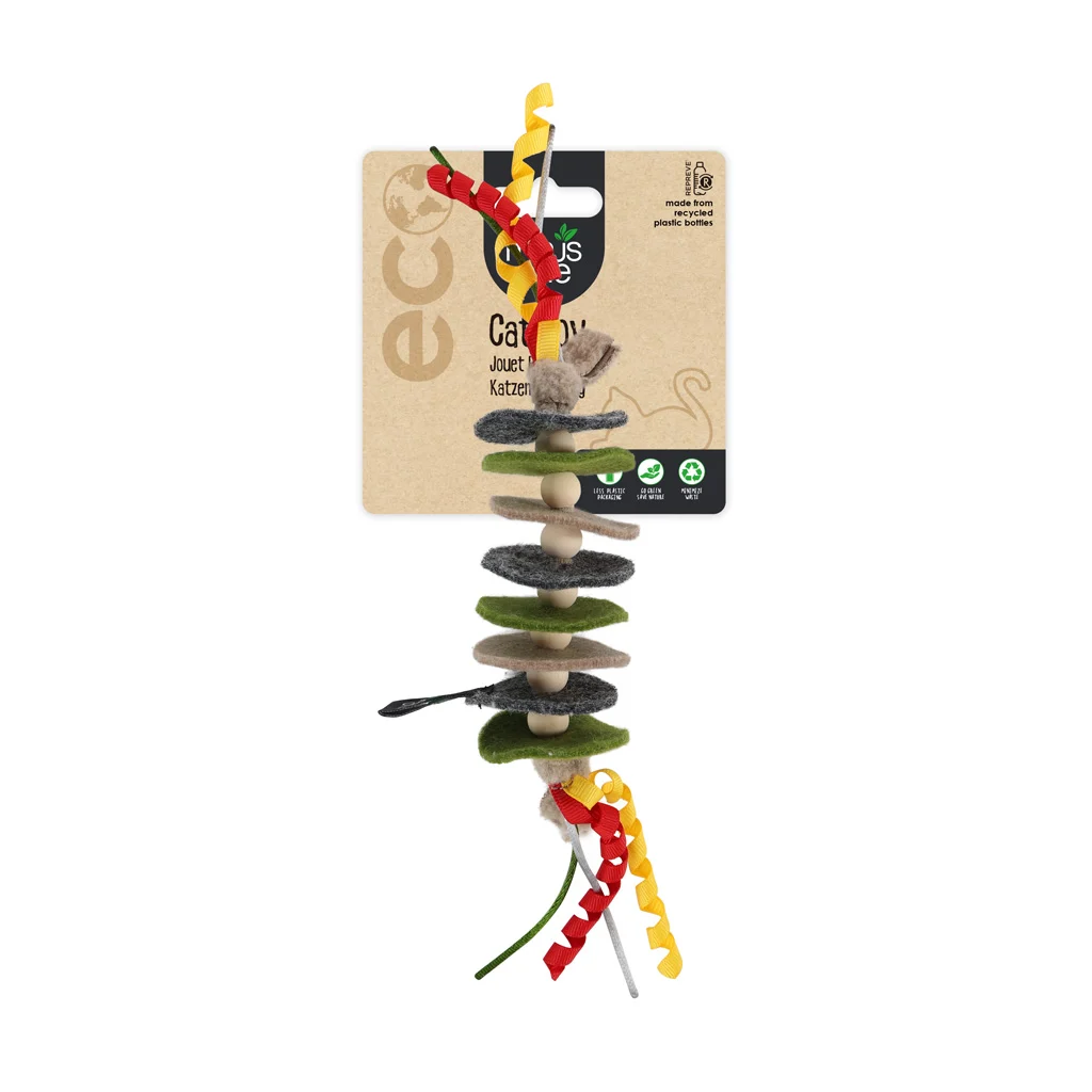 Zabawki dla kota w kształcie sznurka z filcu i kocimiętki – Minus One Classic Felt Cat Toys Rope - obrazek 1