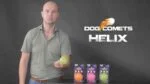 Piłka dla psa z automatycznym ruchem i odgłosami zwierząt, pomarańczowa – Dog Comets Helix - obrazek 3