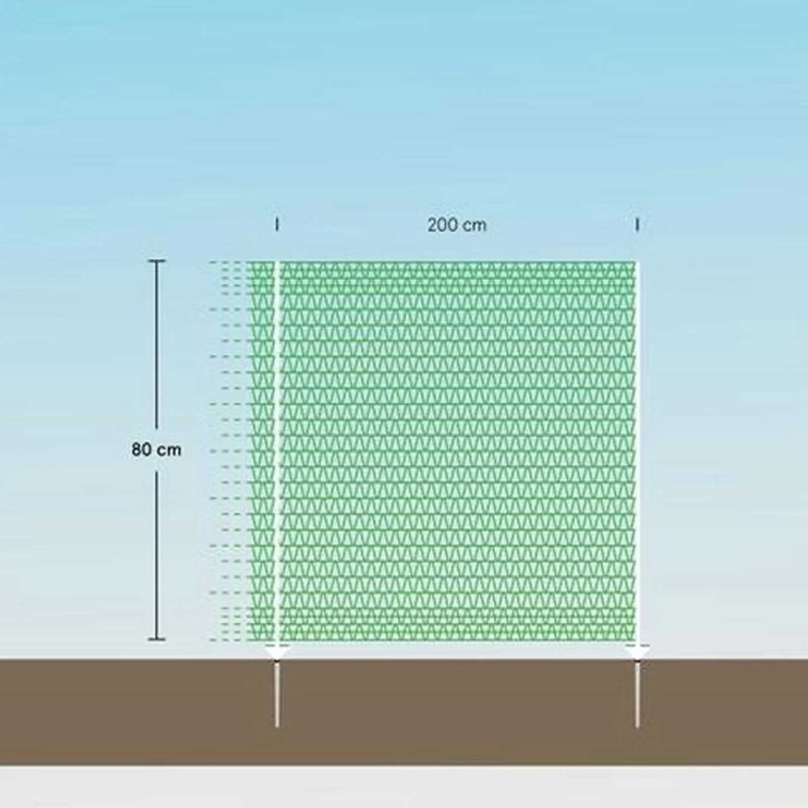 Siatka odgradzająca do ogrodu o oczku 0,5 cm, wysokość 80 cm, 20 m – Euro-Netz, uniwersalna - obrazek 6