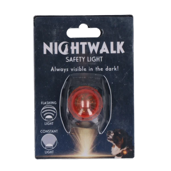 Lampka bezpieczeństwa do obroży dla psa, pomarańczowa, 2 tryby świecenia – Nightwalk Safety Light