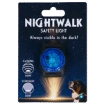 Lampka bezpieczeństwa do obroży dla psa, niebieska, 2 tryby świecenia – Nightwalk Safety Light