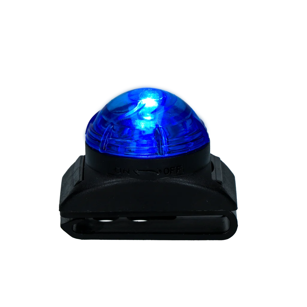Lampka bezpieczeństwa do obroży dla psa, niebieska, 2 tryby świecenia – Nightwalk Safety Light - obrazek 4