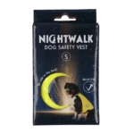 Kamizelka odblaskowa dla psa z elementami odblaskowymi i zapięciem na rzep, żółta, rozmiar S – Nightwalk Safety Vest