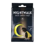 Kamizelka odblaskowa dla psa z elementami odblaskowymi i zapięciem na rzep, żółta, M – Nightwalk Safety Vest