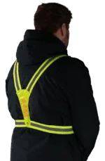Uprząż bezpieczeństwa z oświetleniem LED, regulowana, żółta – Nightwalk Human Safety Harness - obrazek 4
