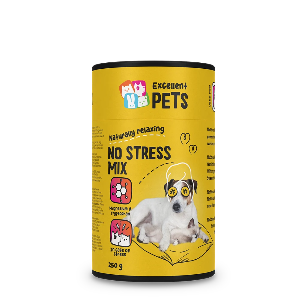 Preparat uzupełniający w proszku dla psów i kotów w sytuacjach stresowych, 250 g – Excellent Pets No Stress Mix - obrazek 1