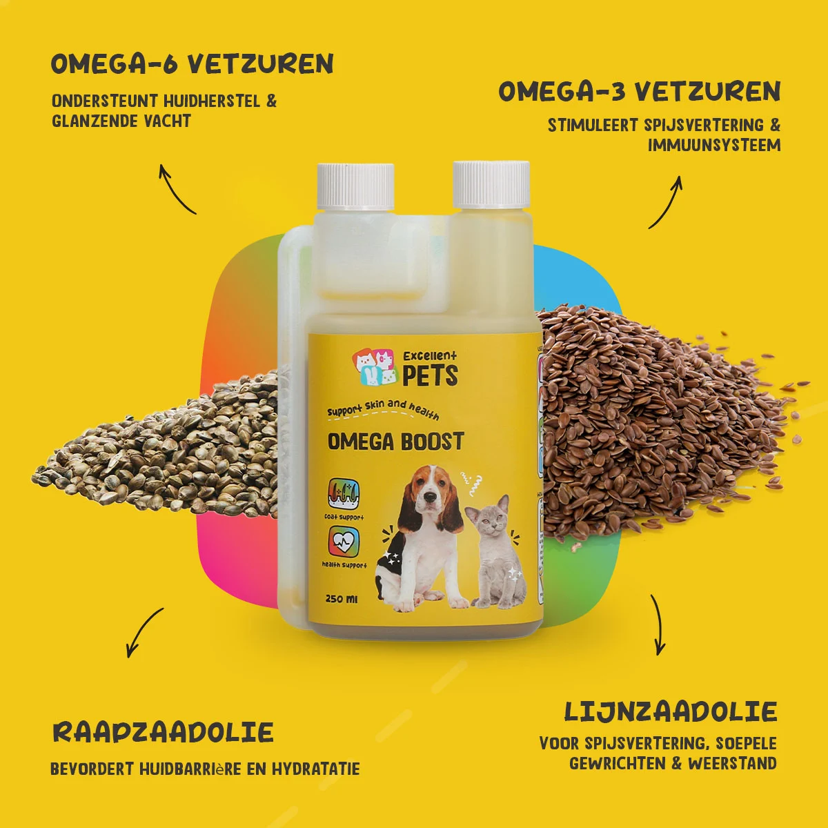 Olej omega dla psów z olejami roślinnymi, 250 ml – Excellent Pets Omega Boost - obrazek 5