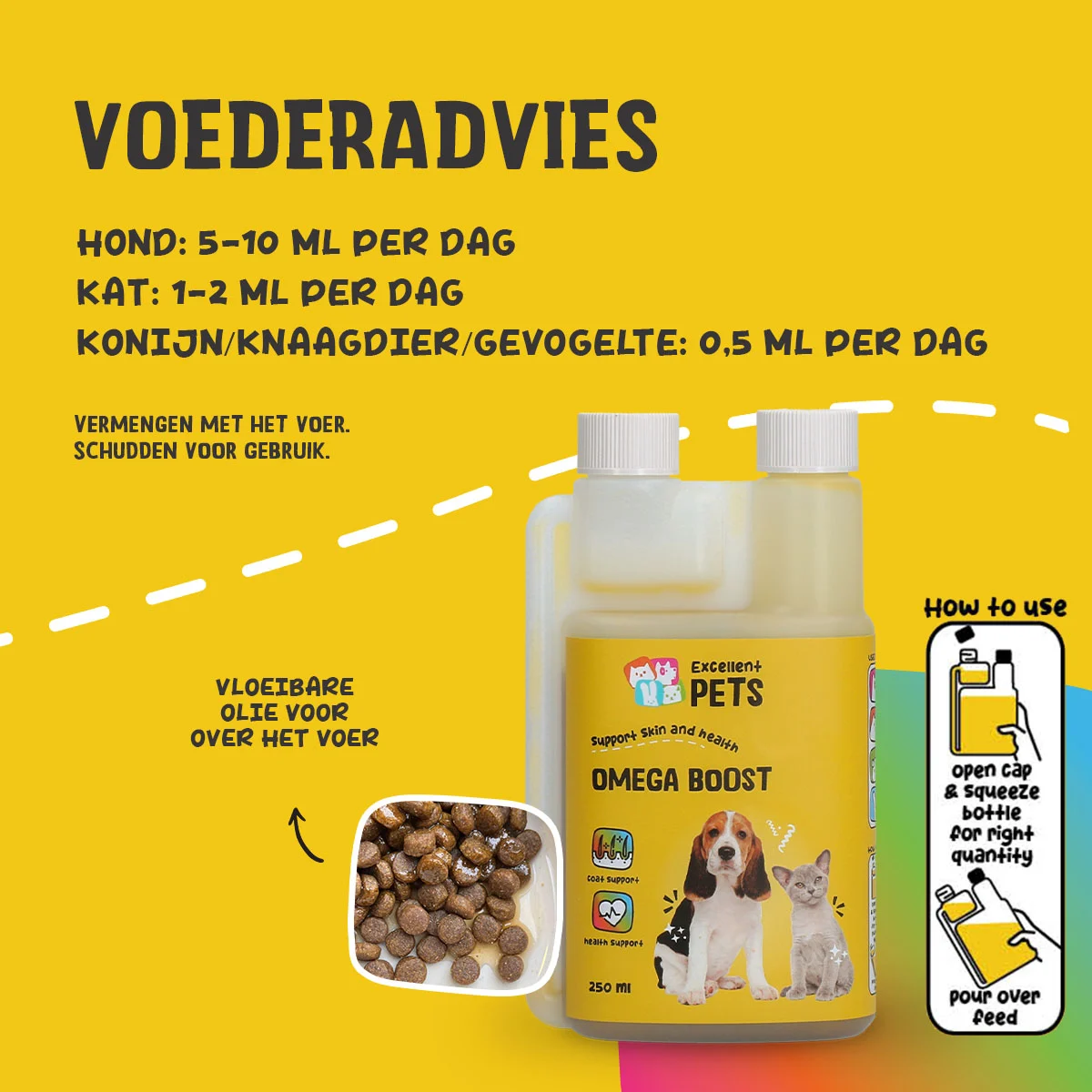 Olej omega dla psów z olejami roślinnymi, 250 ml – Excellent Pets Omega Boost - obrazek 2