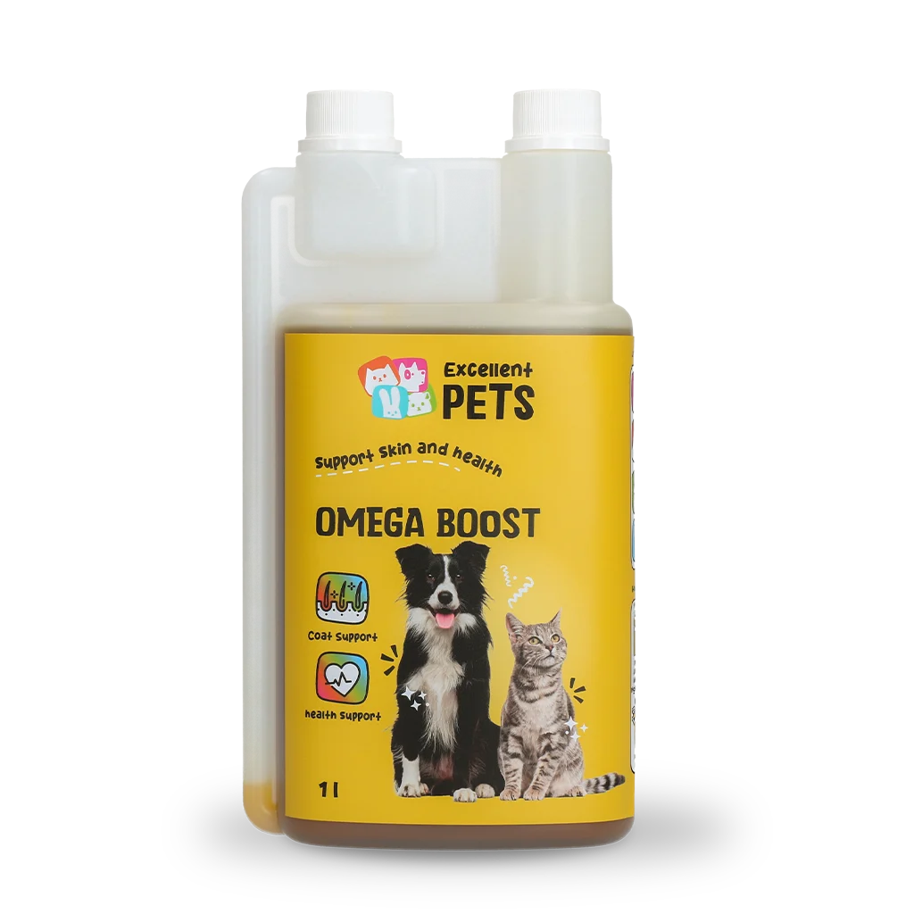 Olej Omega dla psów z olejami roślinnymi, 1 l – Excellent Pets Omega Boost - obrazek 1