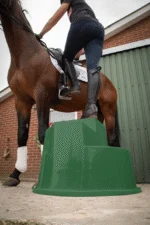 Podest do wsiadania z 3 stopniami antypoślizgowymi, zielony, 53 cm – Excellent Horse - obrazek 5