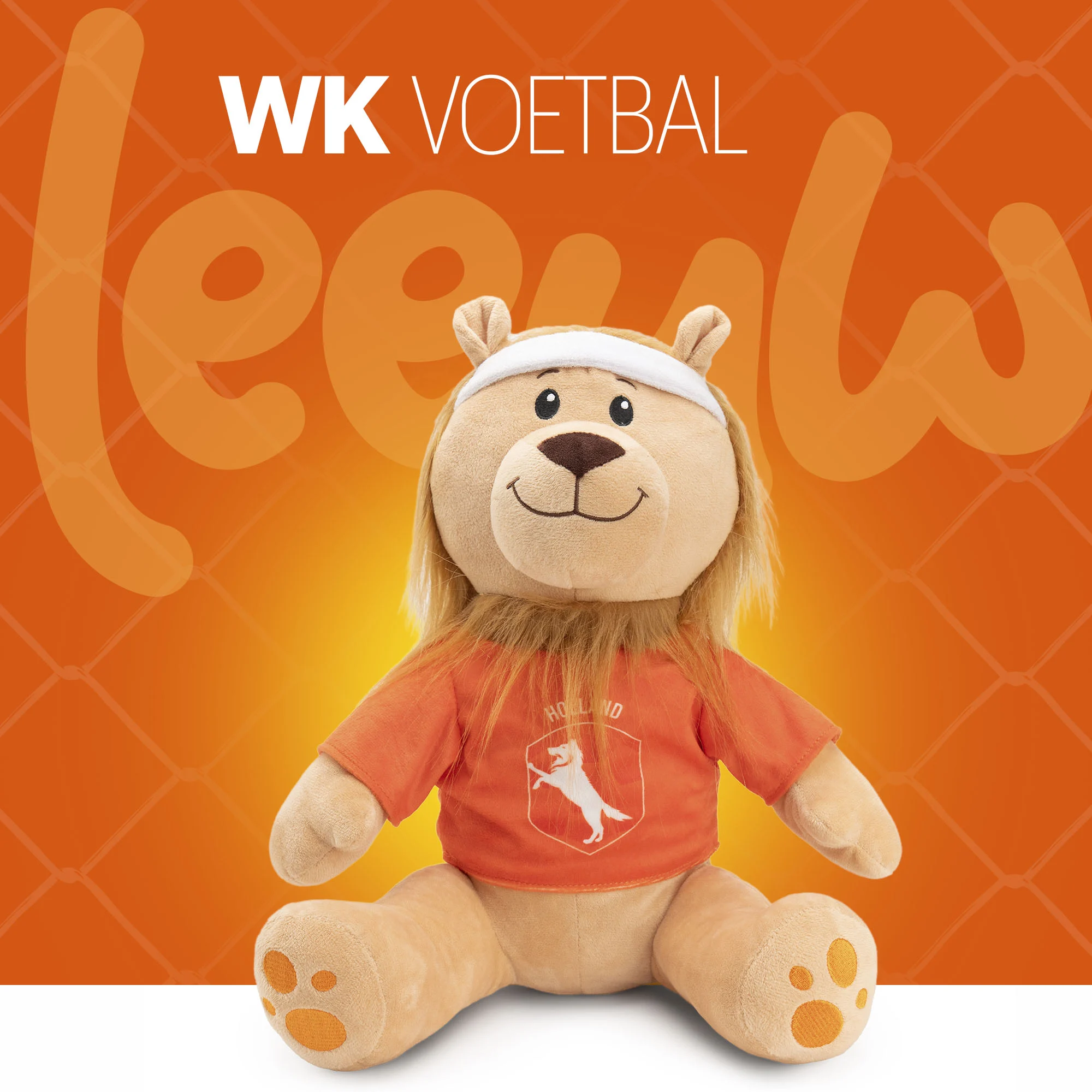 Pluszowa zabawka dla psa Lew, pomarańczowa, 34 cm – Holland Pomarańczowy Lew L - obrazek 2
