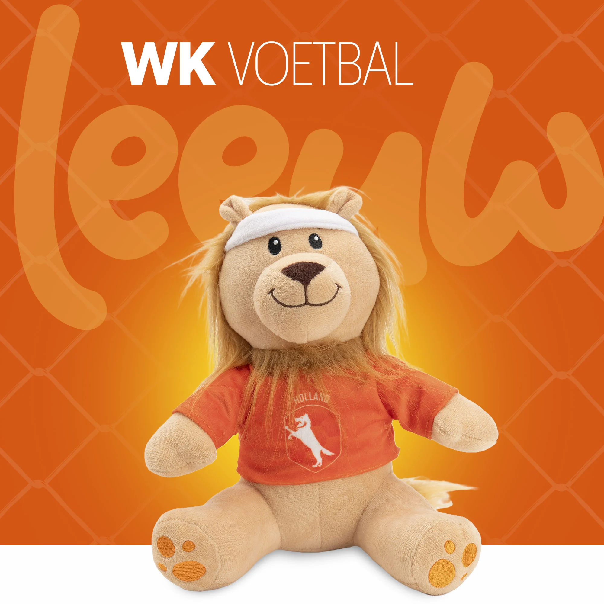 Pluszowa przytulanka dla psa Lew, pomarańczowa, 28 cm – Holland Pomarańczowy Lew M - obrazek 2