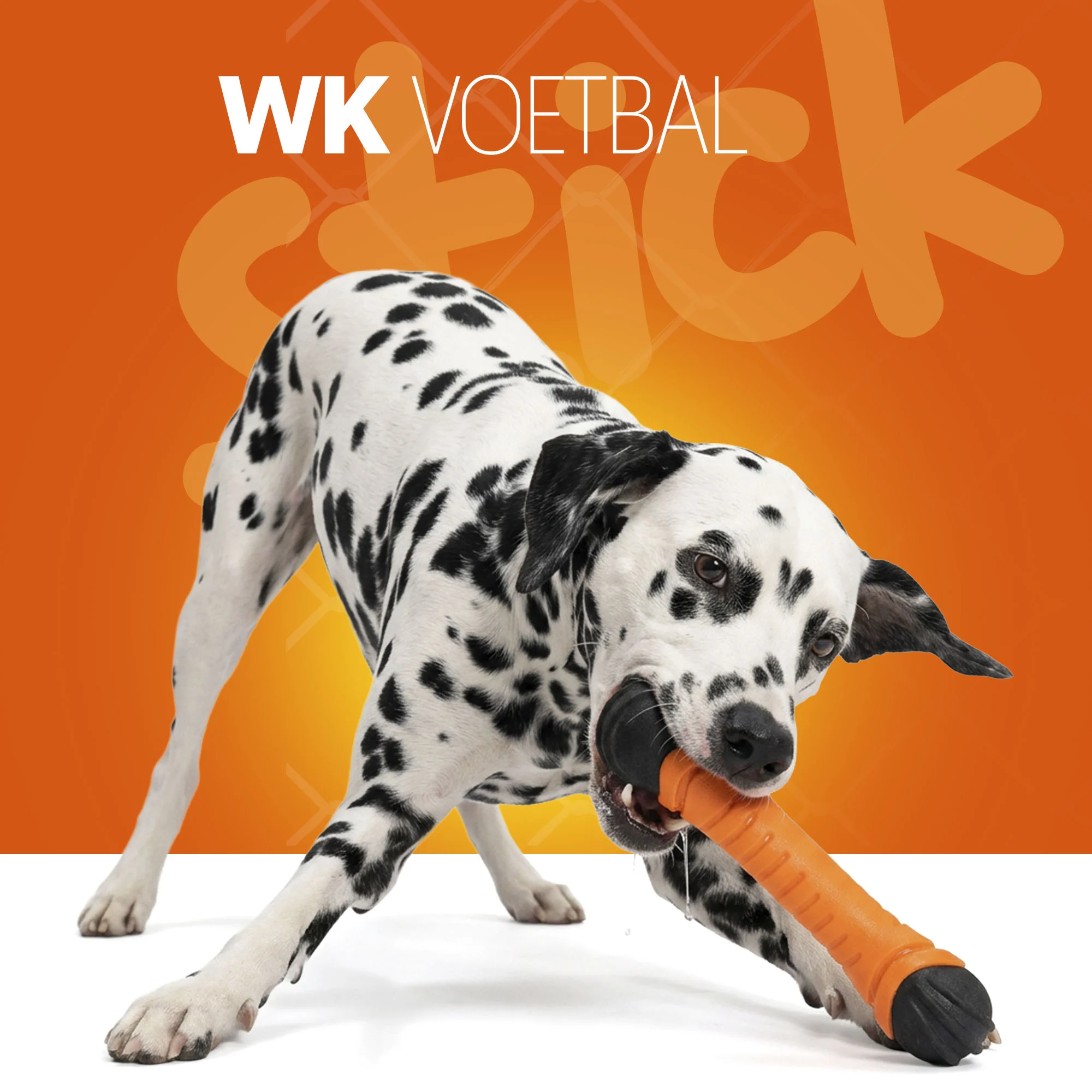 Pływający aport dla psa z piszczałką S 24 cm – Holland Oranje Apporteerstick - obrazek 2