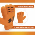 Zabawka dla psa w kształcie rękawicy, z lateksu, pomarańczowa – Holland WK Handschoen - obrazek 3
