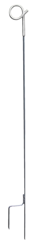 Palik ogrodzeniowy ze stali sprężynowej z zawiniętym końcem, biały, 110 cm – ZoneGuard