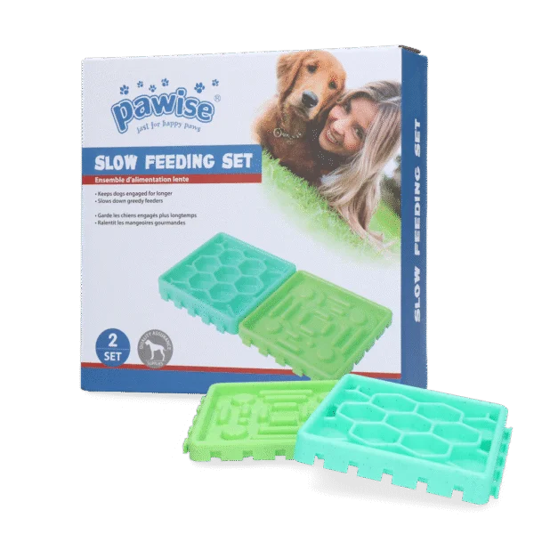 Zestaw spowalniający jedzenie z przyssawkami – Pawise Slow Feeding Set