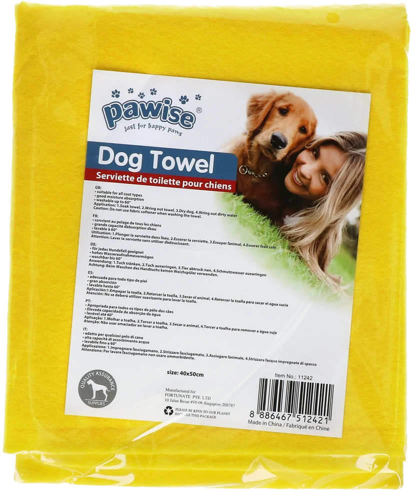 Ręcznik dla psa do osuszania mokrej sierści i łap, 40 x 50 cm – Pawise Dog Towel - obrazek 1