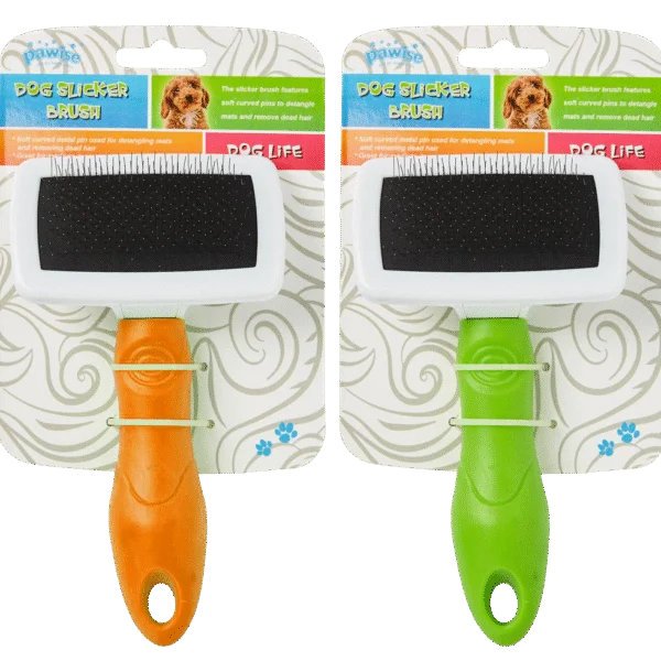 Szczotka pudlówka dla psów z miękkimi pinami, 11 cm – Pawise Dog Slicker Brush M