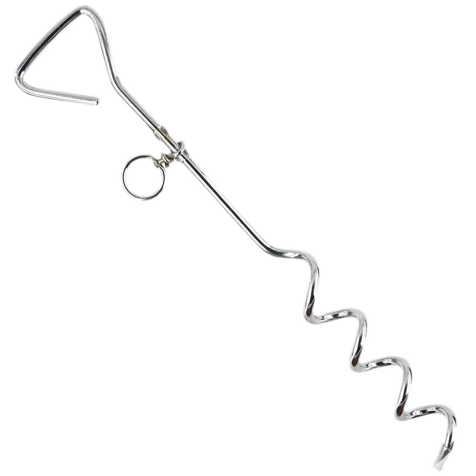 Śruba kotwiąca do linki dla psa, spiralna, 8 mm x 40 cm – Pawise - obrazek 1
